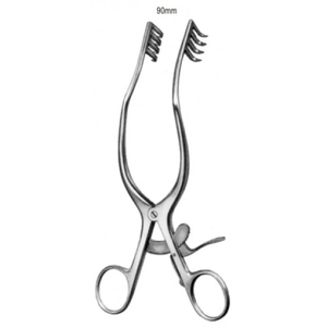 เครื่องมือผ่าตัดกระดูกสันหลังและศัลยกรรมทั่วไปแบบสี่ง่าม ทำจากเหล็กกล้าไร้สนิม ใช้สำหรับการผ่าตัดกระดูกสันหลังและการผ่าตัดทั่วไป - Product Image 1