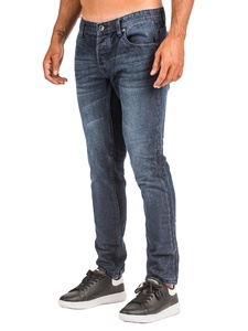 Nueva llegada de la moda de los hombres de mezclilla pantalones vaqueros clásicos lavados al por mayor OEM superventas precio barato diseño personalizado de alta calidad - Product Image 4