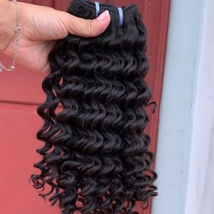 Paquet de cheveux vietnamiens bruts bouclés trame Machine 8-32 pouces avec fermeture assortie/dentelle frontale HD Super Double dessiné Remy vierge - Product Image 3