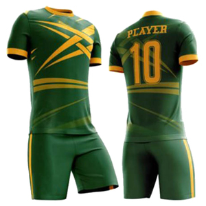 Wholesale Unisex Customizable 200Gsm plus size Soccer Jersey Set Shirt Shorts Breathable Quick Dry 100% Polyester Summer Premium - Product Image 3