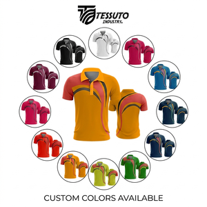 Camiseta de Polo de Golf Sublimada con Diseño Personalizado, Color Verde Neón, Manga Corta, Ropa Deportiva de Alto Rendimiento, Venta al Por Mayor, con Cuello y Logotipo Personalizado para Hombre - Product Image 4