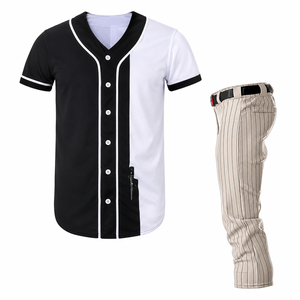 Ensembles d'uniformes de baseball légers, respirants et anti-humidité à col ras du cou, 100 % polyester, haute qualité, logo personnalisé - Product Image 2