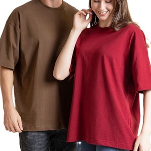 เสื้อยืดคอตตอน 100% หนัก 300 กรัม ทรงหลวม ไหล่ตก สีพื้น สำหรับผู้ชาย ราคาโรงงานจากบังกลาเทศและจีน - Product Image 1