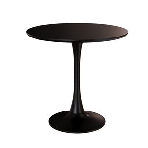 Tavolo da pranzo circolare nero Tulip da 31,5 pollici, tavolo da cucina per 2-4 persone con piano e base in MDF - Product Image 5