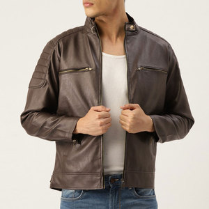 Handsome Look Adjustable Size Factory Made Men's <b>Leather</b> <b>Jacket</b> Heavyweight Customize Packing Men's <b>Leather</b> <b>jacket</b> for mens - Product Image 4