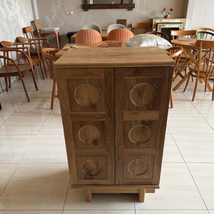 Armoire de chambre moderne 60x45x100 en teck massif, meuble de rangement écologique pour maison ou villa, vendue à prix économique - Product Image 2