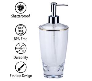[Holar] Taiwan Made 20oz Unbreakable Stylish Clear Large Lotion Dispenser <b>Bottle</b> for Bathroom Hotel - Product Image 3