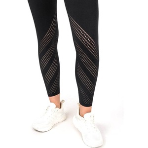Women's High Waist Full Length Solid Color Knitted Leggings Seamless <b>Stretch</b> Spandex Nylon Material All Seasons Basic Style - Product Image 5