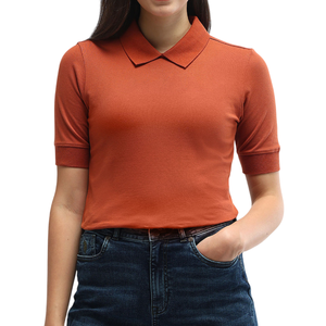 Chemises polo à manches courtes pour femmes, élégantes, avec col rabattu, en tissu de coton doux, pour un style décontracté ou professionnel ou pour porter comme un polo - Product Image 6