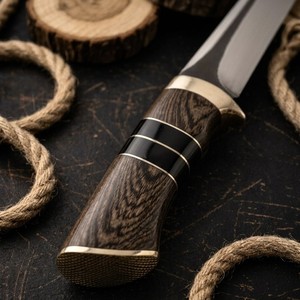 Couteau de chasse à lame fixe en acier au carbone forgé à la main, pour activités de plein air, bushcraft, EDC, camping, vente en gros, OEM, fabricant sur mesure - Product Image 3