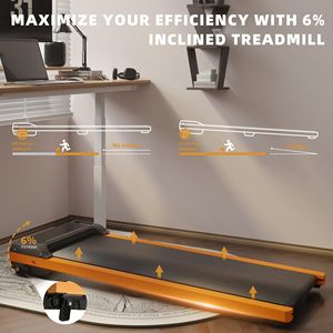 Tapis Roulant Portatile Compatto con Inclinazione del 6% per Casa e Ufficio, Design Verticale - Product Image 6