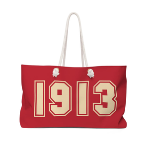 Soror Weekender <b>Bag</b> 1913 Travel Tote <b>Large</b> Capacity Overnight Beach <b>Bag</b> Sorority Gift <b>Canvas</b> Carryall Custom Travel <b>Bag</b> - Product Image 1
