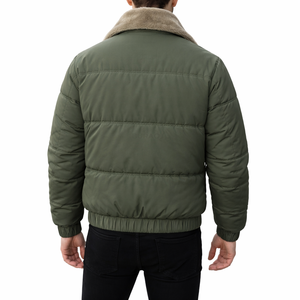 Custom Logo Front Streetwear Men Puffer Jacket Winter <b>Warm</b> Lightweight <b>Waterproof</b> Coat - Product Image 2
