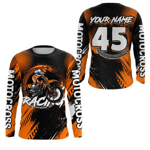 Jersey Personalizado de Motocross MX de Poliéster de Manga Larga, Transpirable, Sublimado - Product Image 6