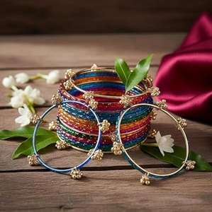 Customized Colors & Designs Velvet Glass <b>Bangles</b> for Women & Girls Top Manufacturer Handmade Churiyan <b>Sets</b> With OEM ODM Service - Product Image 4