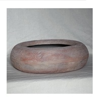 Kit de jardinières et Pots d'intérieur/d'extérieur en forme de beignet en métal terracotta vintage artisanal Design rond pour la décoration de jardin à la maison