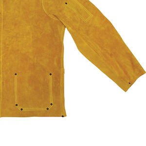 Chaqueta de soldadura hecha de cuero vacuno de primera calidad, ropa de protección, chaqueta de soldadura resistente al fuego - Product Image 3