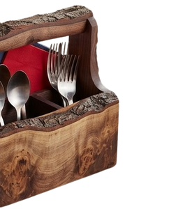 Modern Trending Design <b>Wooden</b> <b>Caddy</b> Tabletop Handmade Edge Rustic <b>Wooden</b> <b>Caddy</b> New Style Home Decoration - Product Image 4
