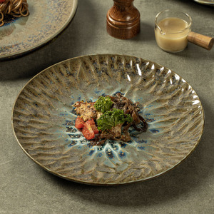 Assiette de Dîner en Porcelaine de Style Japonais, Céramique Réactive au Four, Vente en Gros Directe de l'Usine Yayu, Fabricant - Product Image 1