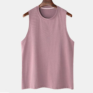 เสื้อกล้ามสำหรับยิมของผู้ชายเสื้อผ้าออกกำลังกายแห้งเร็วระบายอากาศได้ดีแบบลำลองผ้าคอตตอนผ้าโพลีเอสเตอร์ถักแบบทอ - Product Image 6