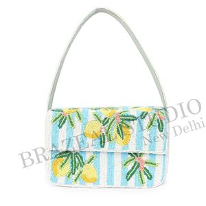 Nuevo Bolso de Mano Tipo Clutch con Diseño Geométrico y Cuentas para Mujer, Marca BRAZEAL STUDIO, Color Personalizado, para Bodas - Product Image 1