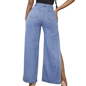 Pantalones Acampanados de Cintura Media con Cierre de Cremallera, Color Sólido, Transpirables, Antipilling, para Mujer, Estilo Casual, 100% Poliéster - Product Image 6