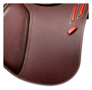 Selle d'obstacle en cuir marron personnalisée avec arceau en bois pour l'entraînement et la compétition, style western, quincaillerie en laiton - Product Image 5