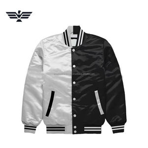 Veste bomber décontractée chauffante pour homme, col montant, logo brodé sur le devant, tissage non tissé uni, ample - Product Image 1