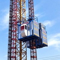 Ascenseur de chantier externe à double cabine pour la construction à vendre