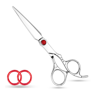 กรรไกรตัดผมสเตนเลสสตีลกรรไกรตัดผมเงินปลายแหลมสำหรับจัดแต่งทรงผม - Product Image 1