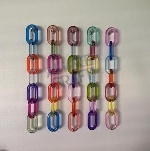 โซ่เรซิ่นใสหลากสีขนาดใหญ่สำหรับตกแต่งผนัง DIY และอุปกรณ์กั้นห้อง - Product Image 5
