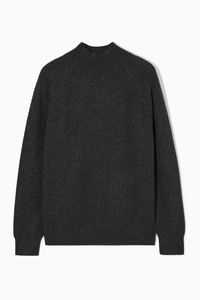 Men's <b>Turtleneck</b> Wool <b>Sweater</b> Solid Color Raglan Sleeve Knitted Regular Fit Anti-Pilling Autumn Wear Minimalist Style - Product Image 2