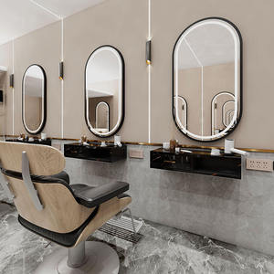 Miroir mural de salle de bain en verre arqué moderne avec rétroéclairage LED Daystar Trade, interrupteur tactile, pour salon, salle de bain, chambre à coucher, décoration intérieure de luxe - Product Image 2