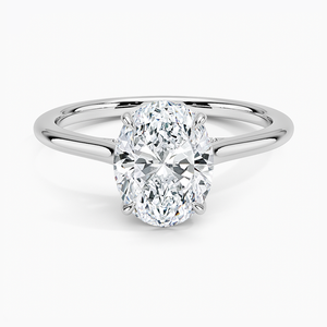 Bague de fiançailles Callista en moissanite, taille ovale, sertissage en canal, plaqué or 14 carats, argent 925, certifiée GRA pour mariage - Product Image 5