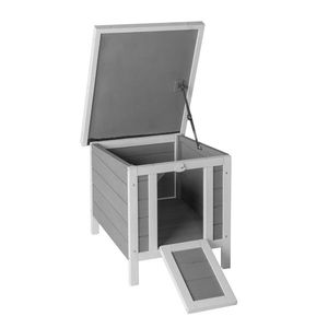 Conigliera in Legno Grigio Impermeabile da 20 Pollici, Casetta per Piccoli Animali, Habitat per Conigli e Animali Domestici - Product Image 2