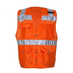 Roadway-Chaqueta de seguridad de poliéster, chaleco reflectante de alta visibilidad con logotipo personalizado promocional - Product Image 1