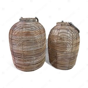 Linterna Tejida a Mano Vietrustic, Portavelas de Bambú y Ratán, Linterna Colgante Trenzada - Product Image 3
