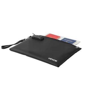 1832 Fahrenheit Heat Insulated Fireproof Waterproof Document <b>Bag</b> <b>Lock</b> Portable File Storage Security Organizer for Home Office - Product Image 1