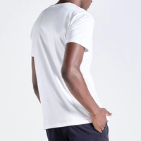 T-shirt pour homme à col en V, léger, coupe classique, respirant, écologique, anti-UV, polyester/coton, décontracté, à porter au quotidien