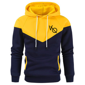 Automne et hiver nouvelle mode sweat à capuche couture imprimé sweat à capuche pour hommes, sweat à capuche imprimé décontracté pull polaire ample swea - Product Image 1