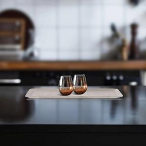 ถาดเสิร์ฟอะลูมิเนียมทรงสี่เหลี่ยมผืนผ้าลายริ้วแนวนอนทันสมัยสำหรับตกแต่งโต๊ะกาแฟ - Product Image 6