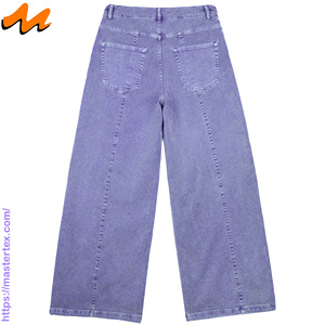 Pantalones de mujer Master Textile de pierna ancha, cintura media, con paneles y costuras decorativas, informales, para fiesta, de tela elástica, transpirables, para todas las estaciones. - Product Image 2