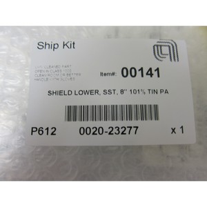 AMAT 0020-23277 Protector inferior, SST, 8 pulgadas, 101% Estaño PA - Equipo y piezas de semiconductores de confianza de la marca global Legacy - Product Image 1