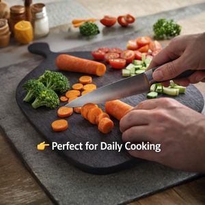 เขียงไม้มะม่วง 48x38 ซม. หนา 3 ซม. |   เขียงกันลื่นสำหรับงานหนักสำหรับห้องครัว |   เป็นมิตรกับสิ่งแวดล้อม ปราศจากสาร BPA ใช้งานง่าย - Product Image 2