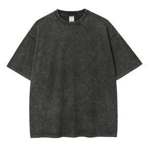 Nuevas Camisetas de Diseñador Personalizadas al por Mayor para Hombre, 100% Algodón, Lavado Ácido, Transpirables, Estilo Hip Hop - Product Image 4