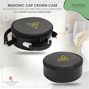 กล่องใส่หมวกเมสัน NANBA GROUP ระดับ 31 ของพิธีกรรมสก็อตแลนด์ ทำจากหนังเทียมคุณภาพพรีเมียม สีดำ - Product Image 5