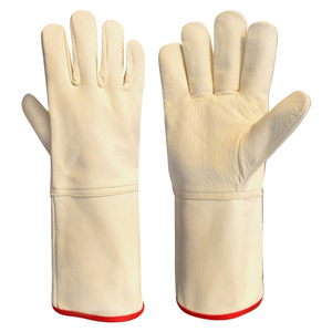 Guantes de Soldadura TIG/MIG con Costuras Reforzadas y Forro Suave, Guantes de Trabajo de Cuero Vacuno Resistentes en Oferta - Product Image 5
