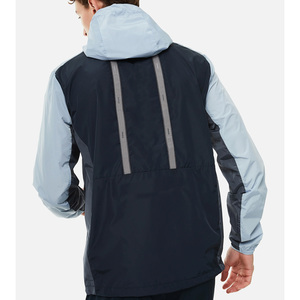 2025 New Arrival Unisex Sport Running Windbreaker Hooded Jacket Custom Lightweight Waterproof Polyester <b>Wind</b> <b>Breaker</b> for Men - Product Image 2