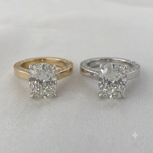 Bague de fiançailles en diamant de laboratoire de haute qualité, 2,02 carats, taille coussin, or jaune 14 carats, bijou solitaire pour mariée - Product Image 5