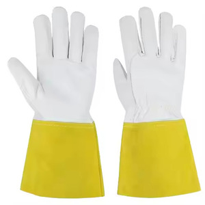 Gants de protection industriels en cuir pleine fleur et croûte de qualité supérieure pour soudage TIG, protection anti-abrasion pour les bras et les mains - Product Image 1